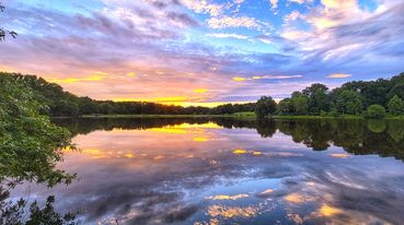 Sunset at Greenbelt Lake after the Storm